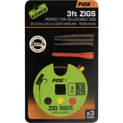 Fox Edges Zig Rig 8 12Lb 3Ft X 3
