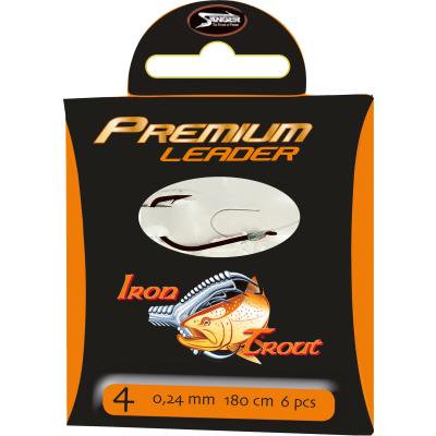 Iron Trout Premium Leader 180cm 0,18mm Gr.10