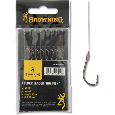 Browning # 10 Feeder Big Fish Leader Hook bronze 7,5lbs 0,20 mm