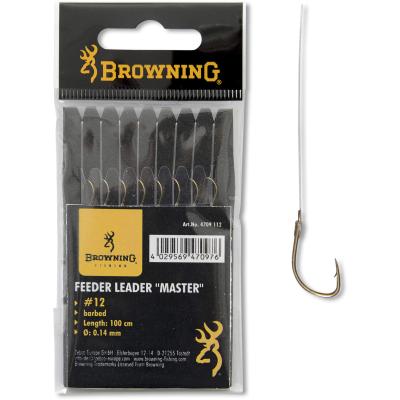 Browning # 10 Feeder Master Leader Hook bronze 5lbs 0,16mm