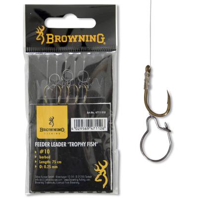 Browning #12 Feeder Trophy Fish Vorfachhaken bronze 12lbs 0,22mm