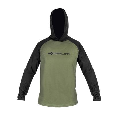 Korum Dri-Active Hooded Longsleeve T-Shirt – M