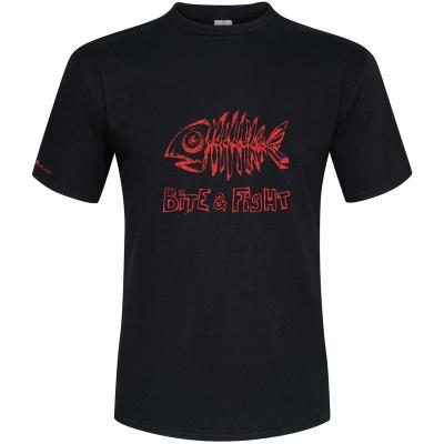 Mikado T-Shirt – Bite & Fight – Größe XL – Schwarz