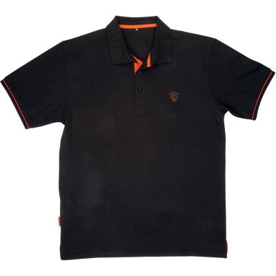 FOX Black / Orange Polo Shirt M