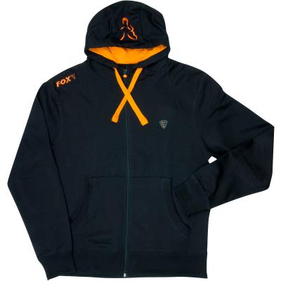 FOX Black / Orange lightweight zipped hoodie M