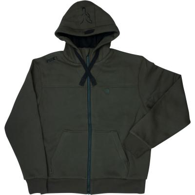FOX Green / black heavy lined hoodie S