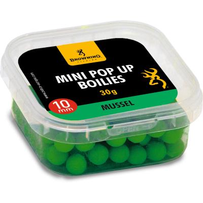 Browning Mini Pop Up Boilie, pre-drilled green mussel 10mm 30g
