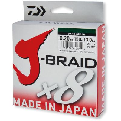 Daiwa J-Braid X8 multi color 0.13mm 8.0kg 300m