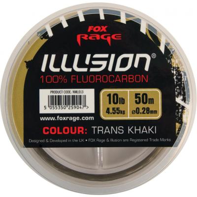 FOX Rage Illusion Fluorocarbon trans khaki 0.28mm 4.55kg / 10lb x 50m