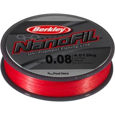 Berkley Nanofil 0.10 125M rood 0.11056MM 4,012KG