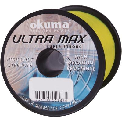 Okuma Ultramax 4oz 481m 30lbs13.6kg 0.50mm Flour Yellow