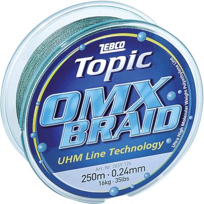 ZEBCO 0.24mm, 250m, Topic OMX cord, green