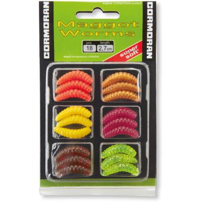 Cormoran Maggot Worm Set 1 kleurenmix 1 2cm SB24