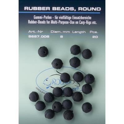 JENZI Gummi-Perlen schwarz 10mm