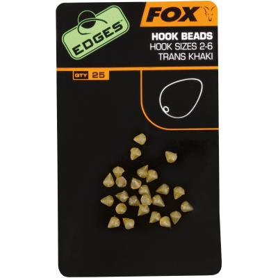 FOX Edges Hook Bead x 25 Size 2-6 trans khaki
