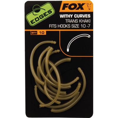 FOX Edges Withy Curve Adaptor Hook Size 10-7 trans khaki x 10