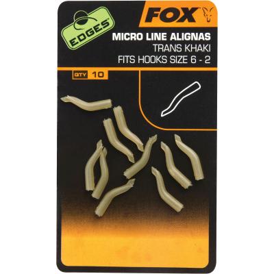 FOX Edges Micro Line Aligner Hook sz 6-2 trans khaki x 10pc