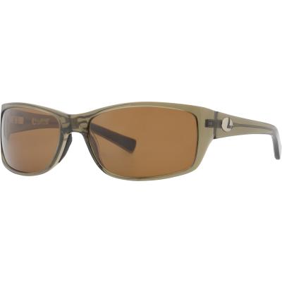 Lenz Laxa Acetate Sunglasses Clear Army/Silver w/Brown Lens