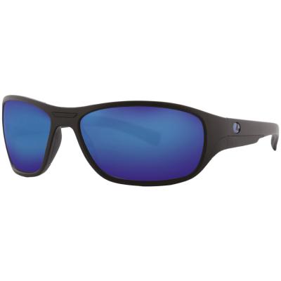 Lenz Rogue Discover-zonnebril Zwart mat met pistoolblauwe spiegel L